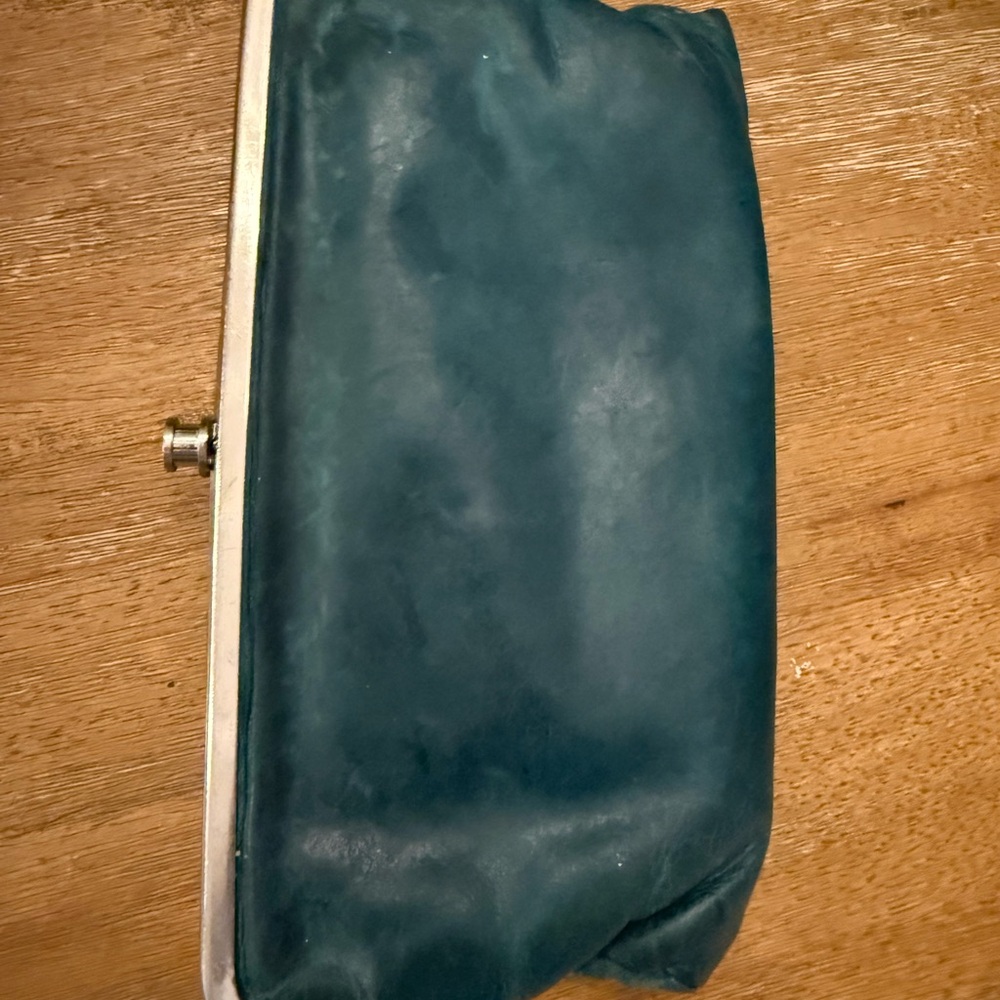 Hobo International Leather Clutch Bag Handbag Wallet Distressed Boho Vintage